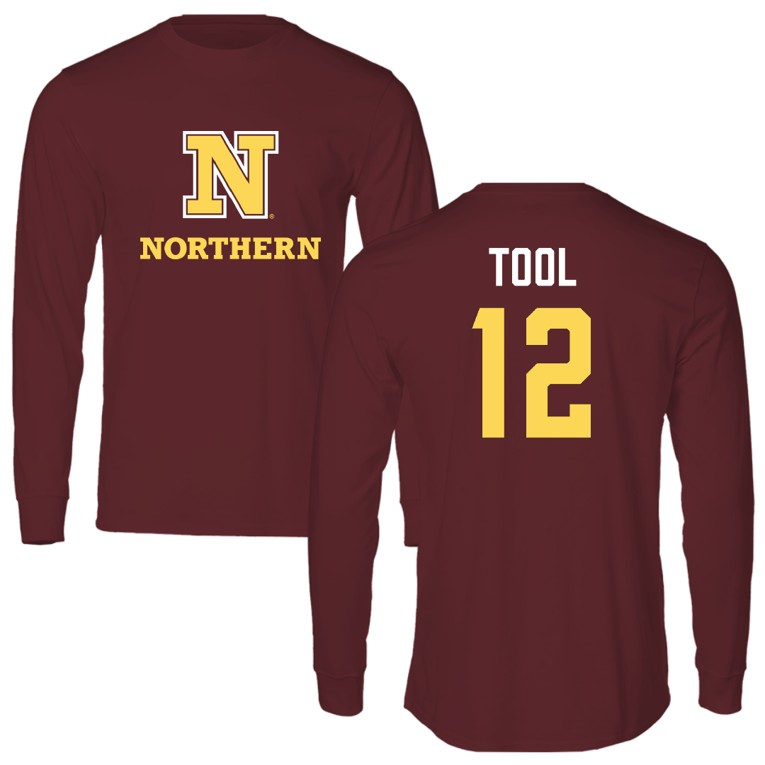 Northern State University Basketball Maroon Performance Long Sleeve - #12 Taylor Tool