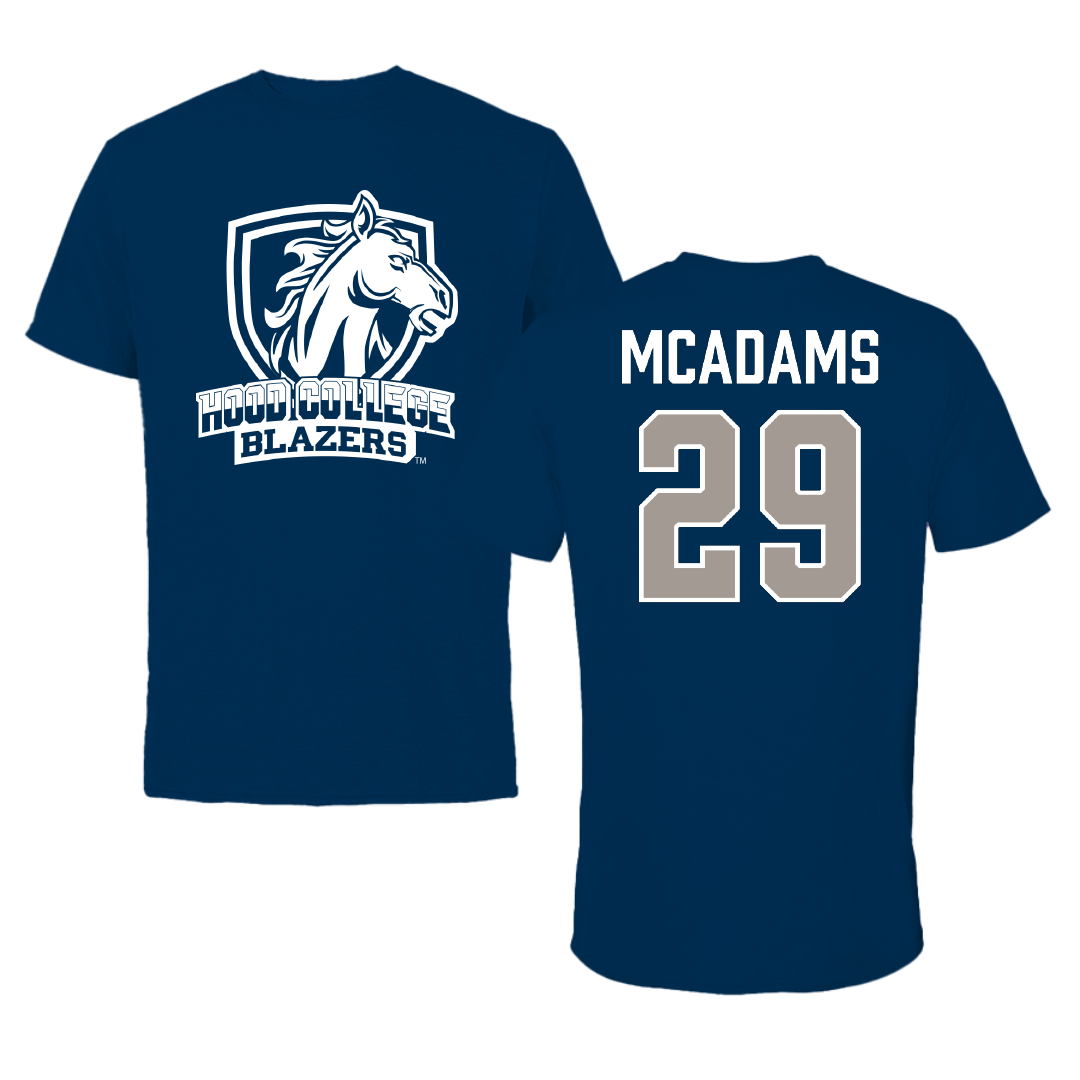 Hood College Lacrosse (M) Navy Performance Tee - #29 Owen Mcadams