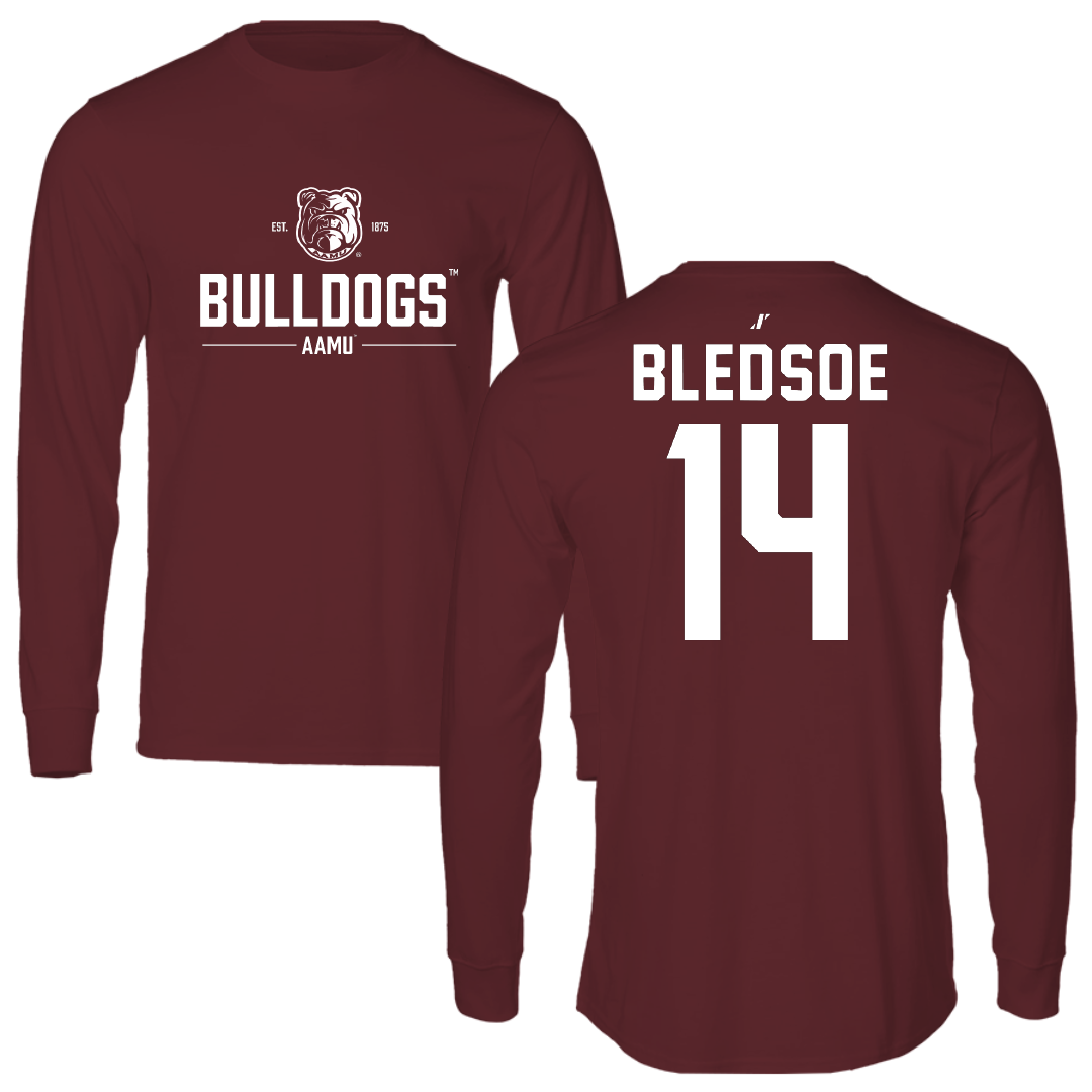 Alabama A&M University Softball Maroon General Performance Long Sleeve - #14 Skylar Bledsoe