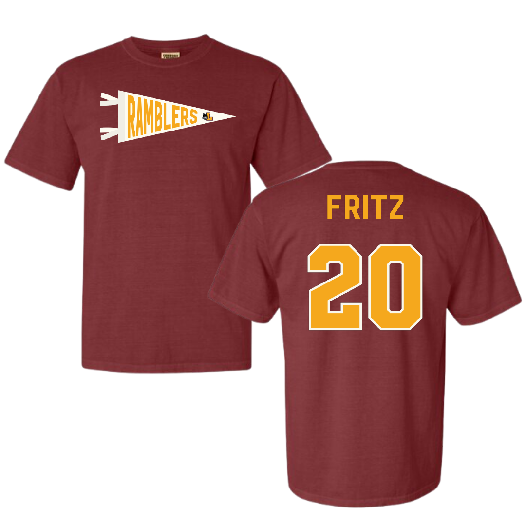 Loyola University-Chicago Soccer Maroon Pennant Comfort Colors Tee - #20 Isabella Fritz