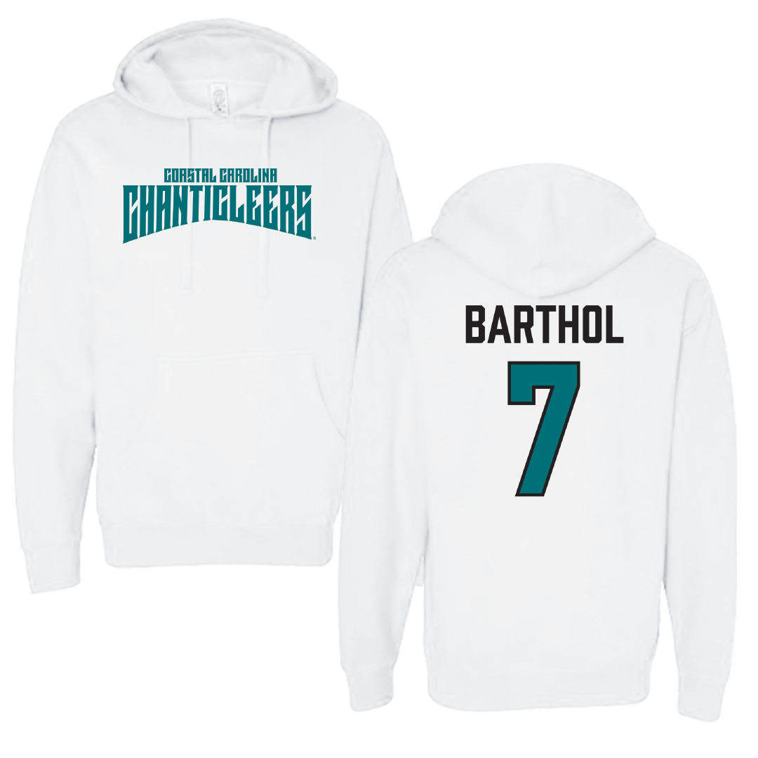 Coastal Carolina University Baseball White Classic Hoodie - #7 Blake Barthol