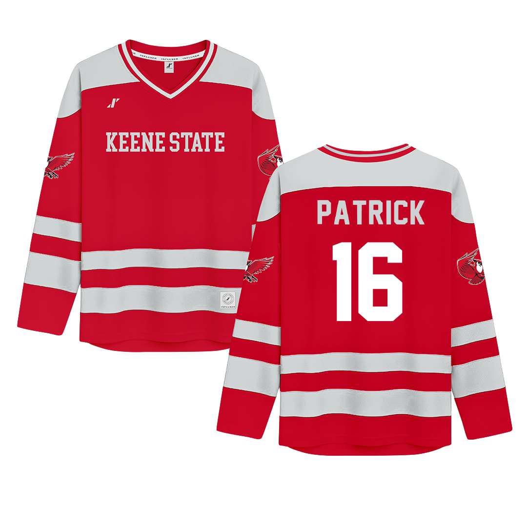 Keene State College Red Hockey Jersey - #16 Ellie Patrick