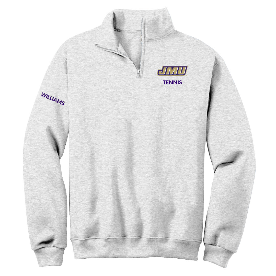 James Madison University Tennis (W) Light Gray Quarter-Zip - Sophie Williams