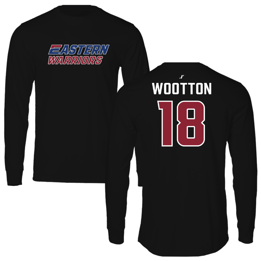 Eastern Connecticut State University Baseball Black Long Sleeve - #18 Matthew Wootton