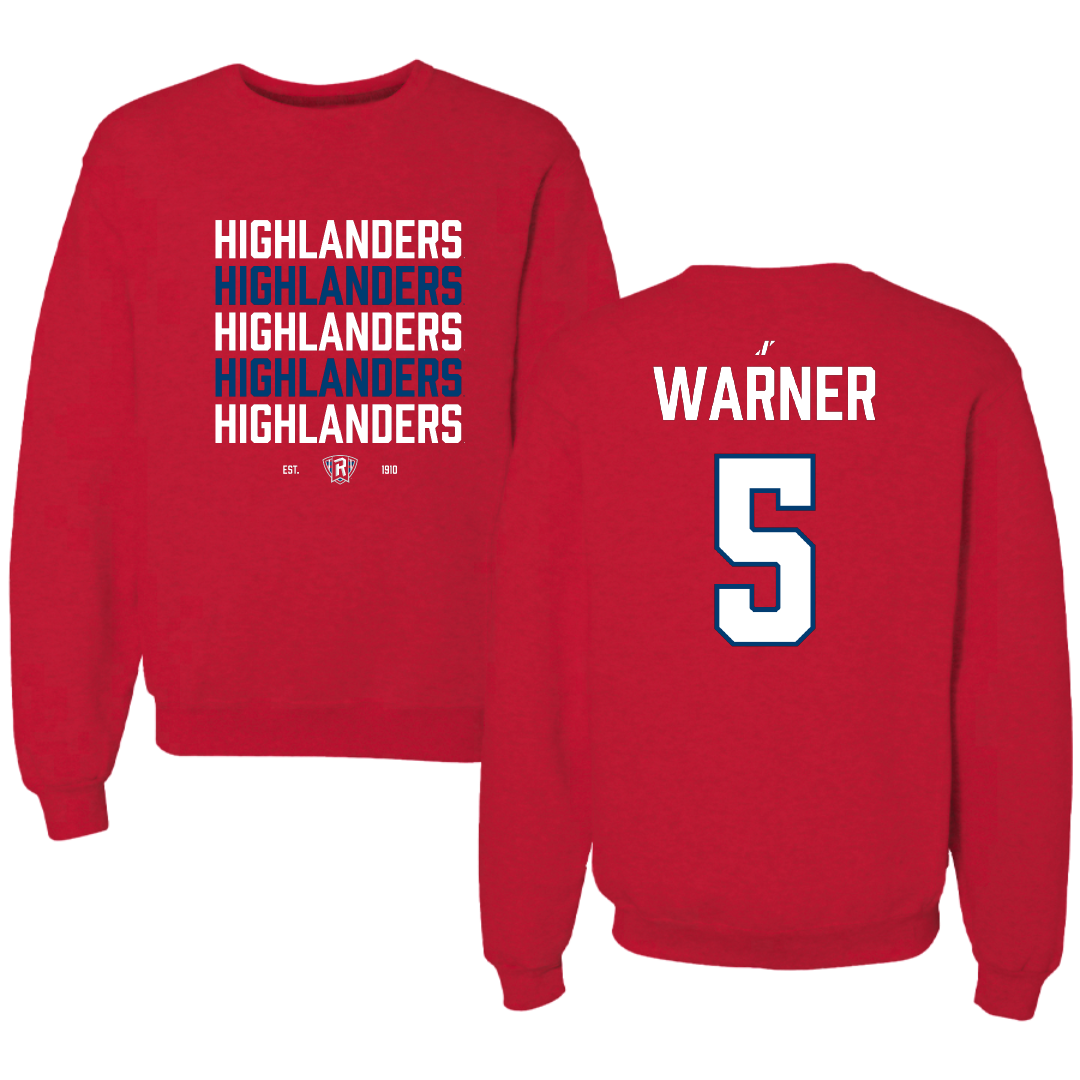 Radford University Lacrosse (W) Red General Crewneck - #5 Aleese Warner