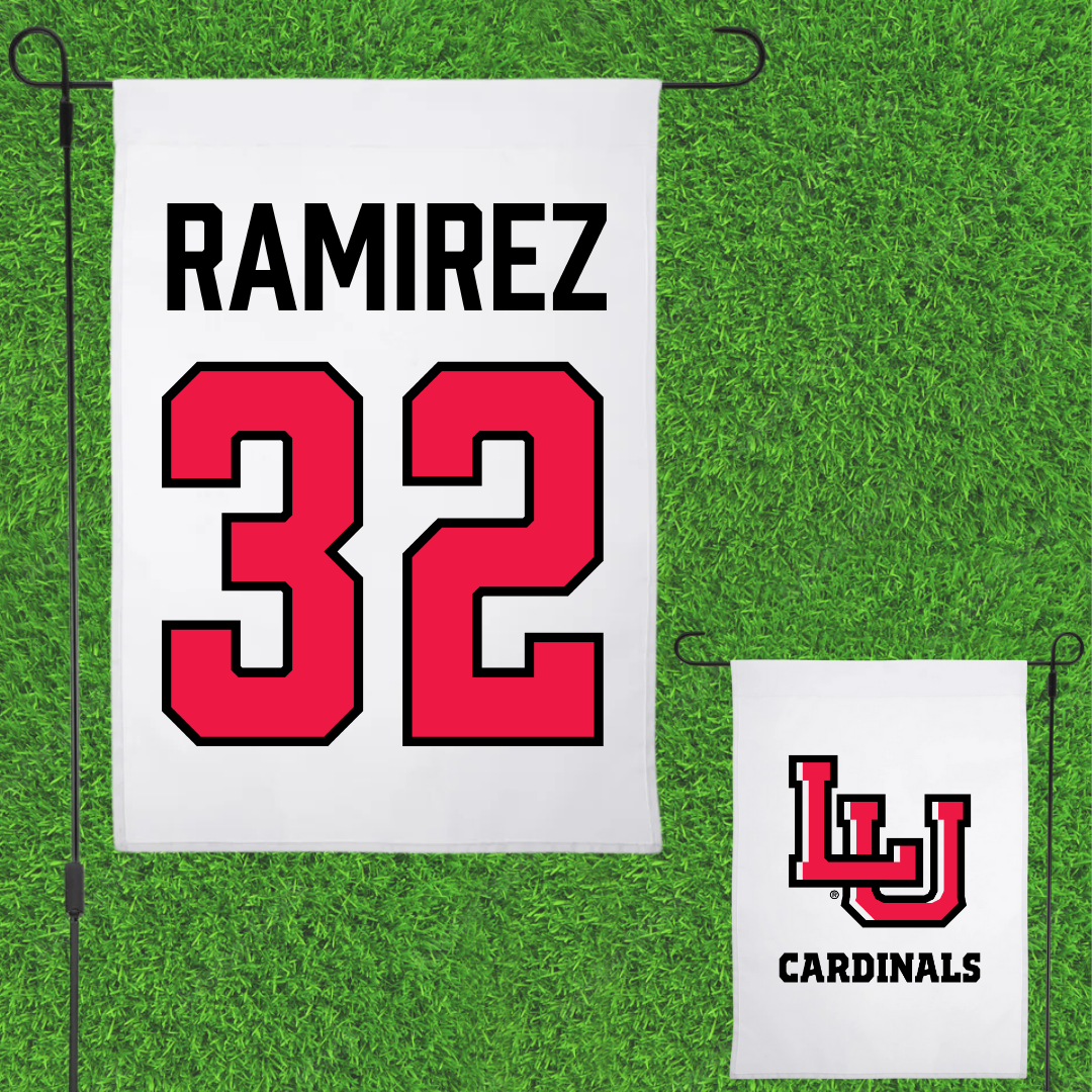Lamar University Baseball White Garden Flag - #32 Fabian Ramirez