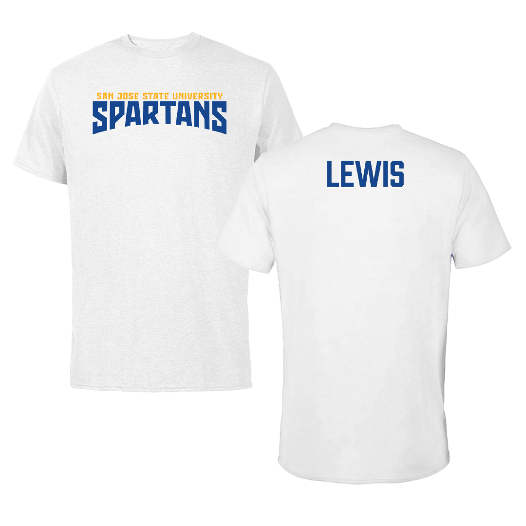 San Jose State University Football White Classic Tee - Nate Lewis