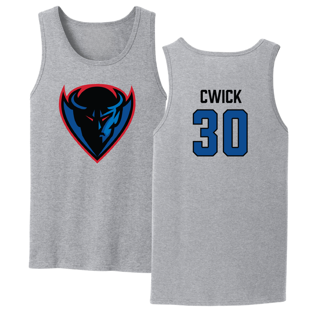 DePaul University Softball Sport Gray Tank Top - #30 Brooke Cwick