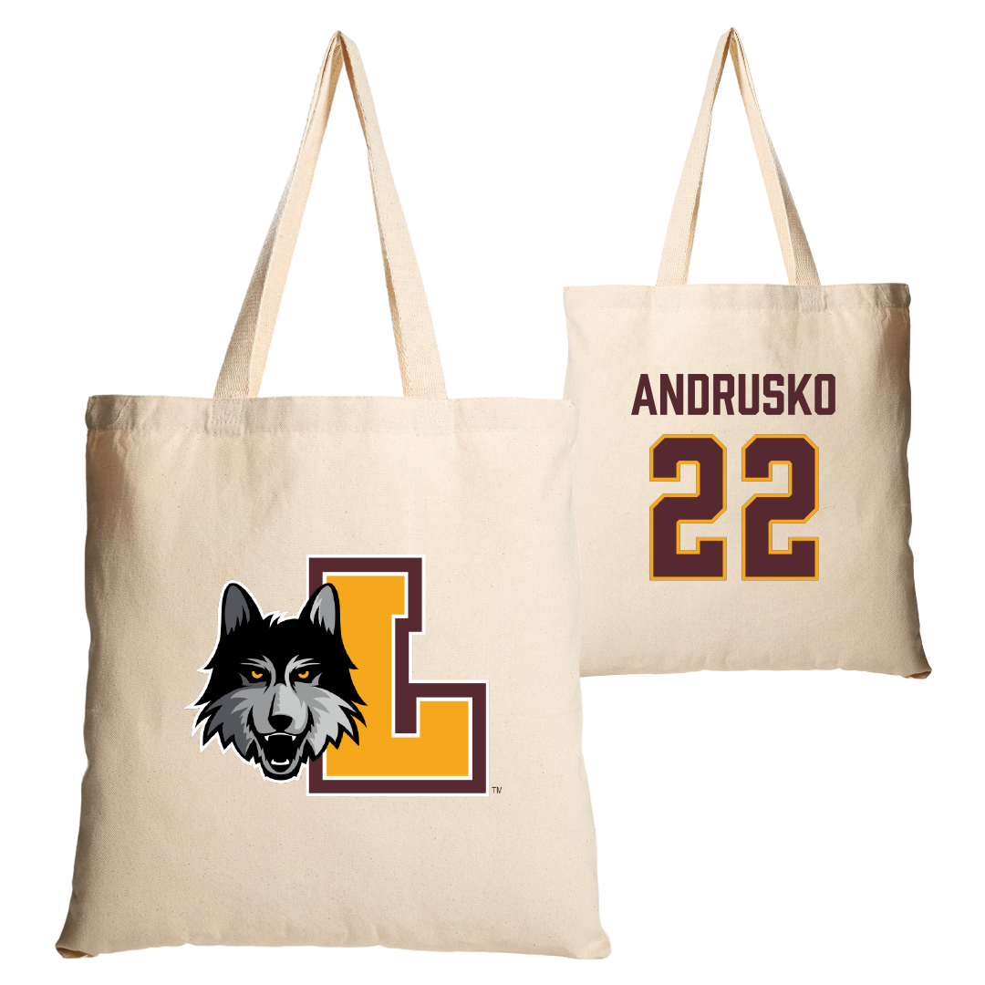 Loyola University-Chicago Soccer Tan Canvas Tote Bag - #22 Matthew Andrusko