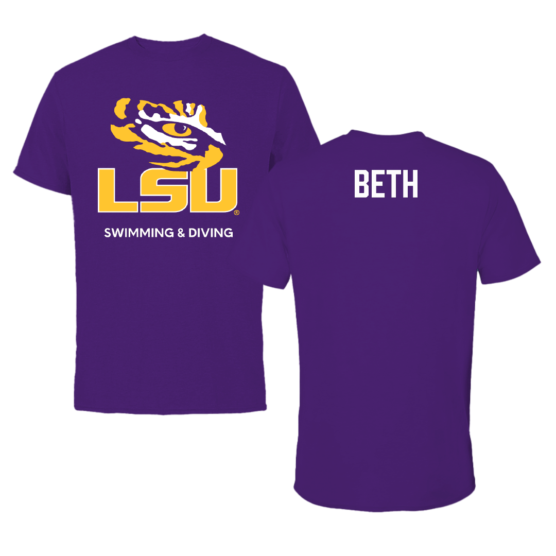 Louisiana State University Swimming & Diving Purple Tee - Silas Beth