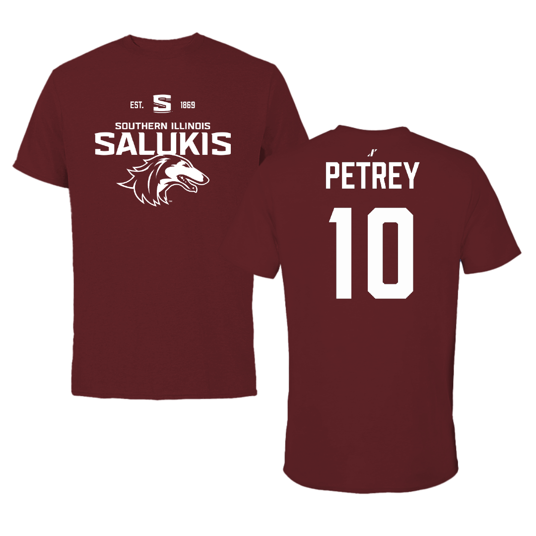 Southern Illinois University at Carbondale Baseball Maroon General Performance Tee - #10 Dylan Petrey