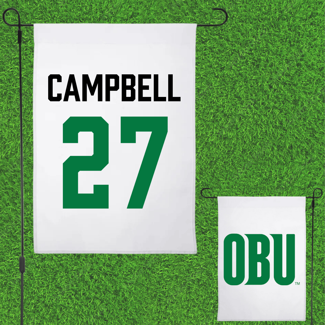 Oklahoma Baptist University Stunt White Garden Flag - #27 Brooklyn Campbell