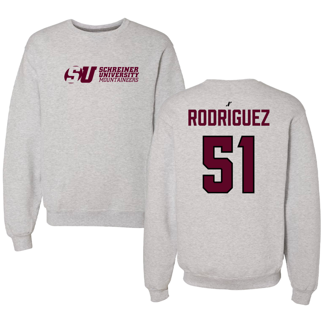 Schreiner University Baseball Light Gray Crewneck - #51 Jeter Rodriguez