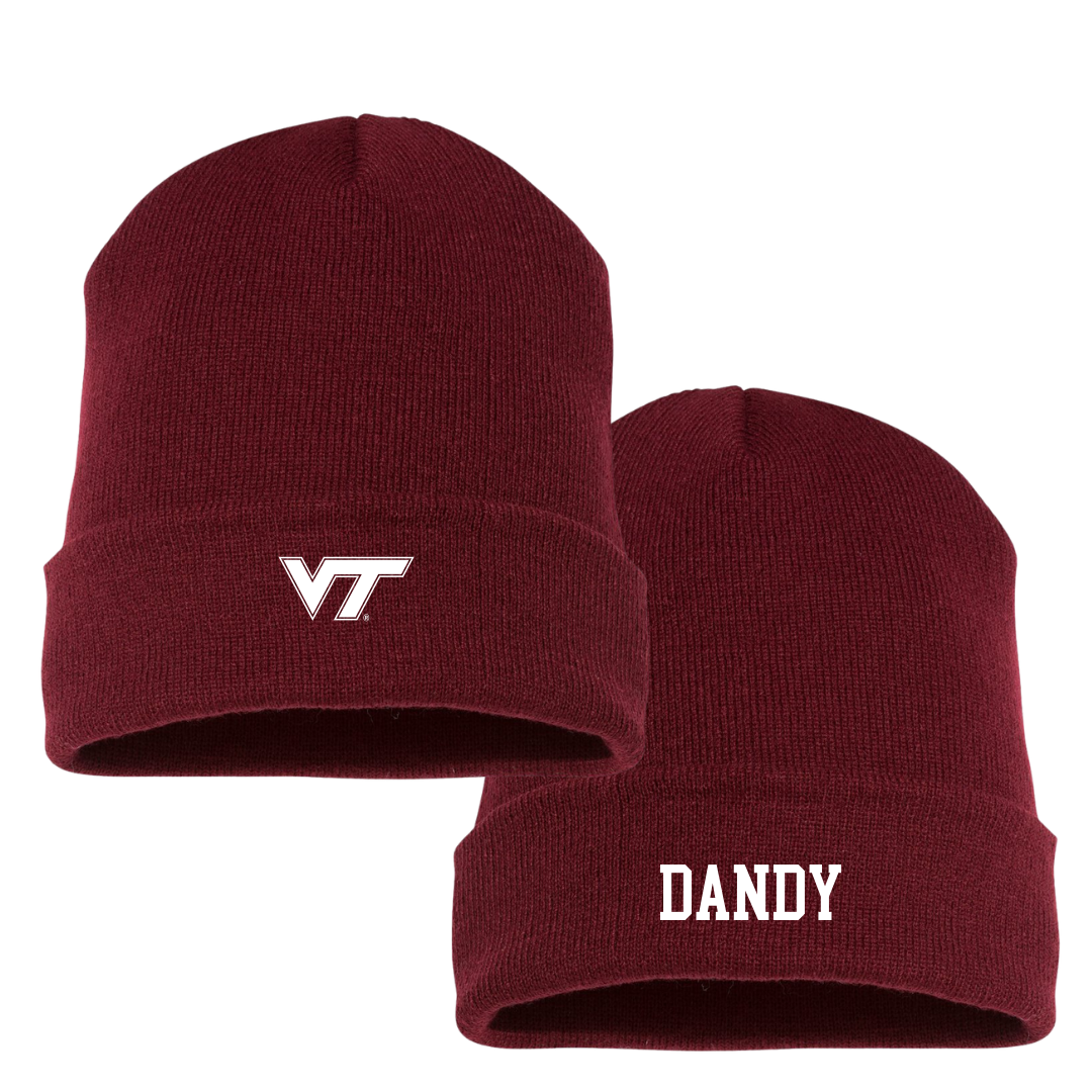 Virginia Tech Football Maroon Beanie - #32 Deric Dandy
