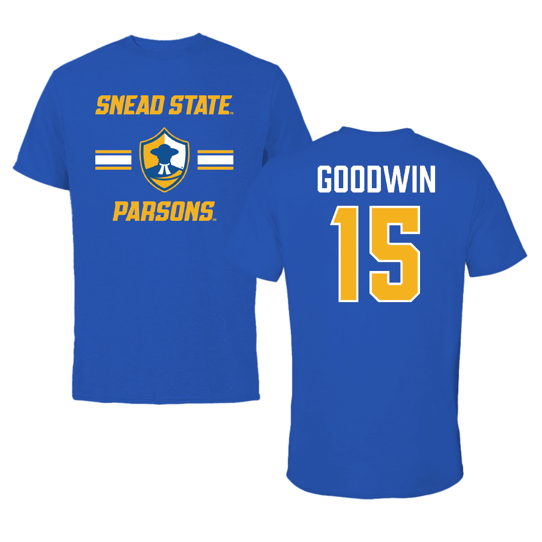 Snead State Community College Baseball Blue General Tee - #15 Aiden Goodwin