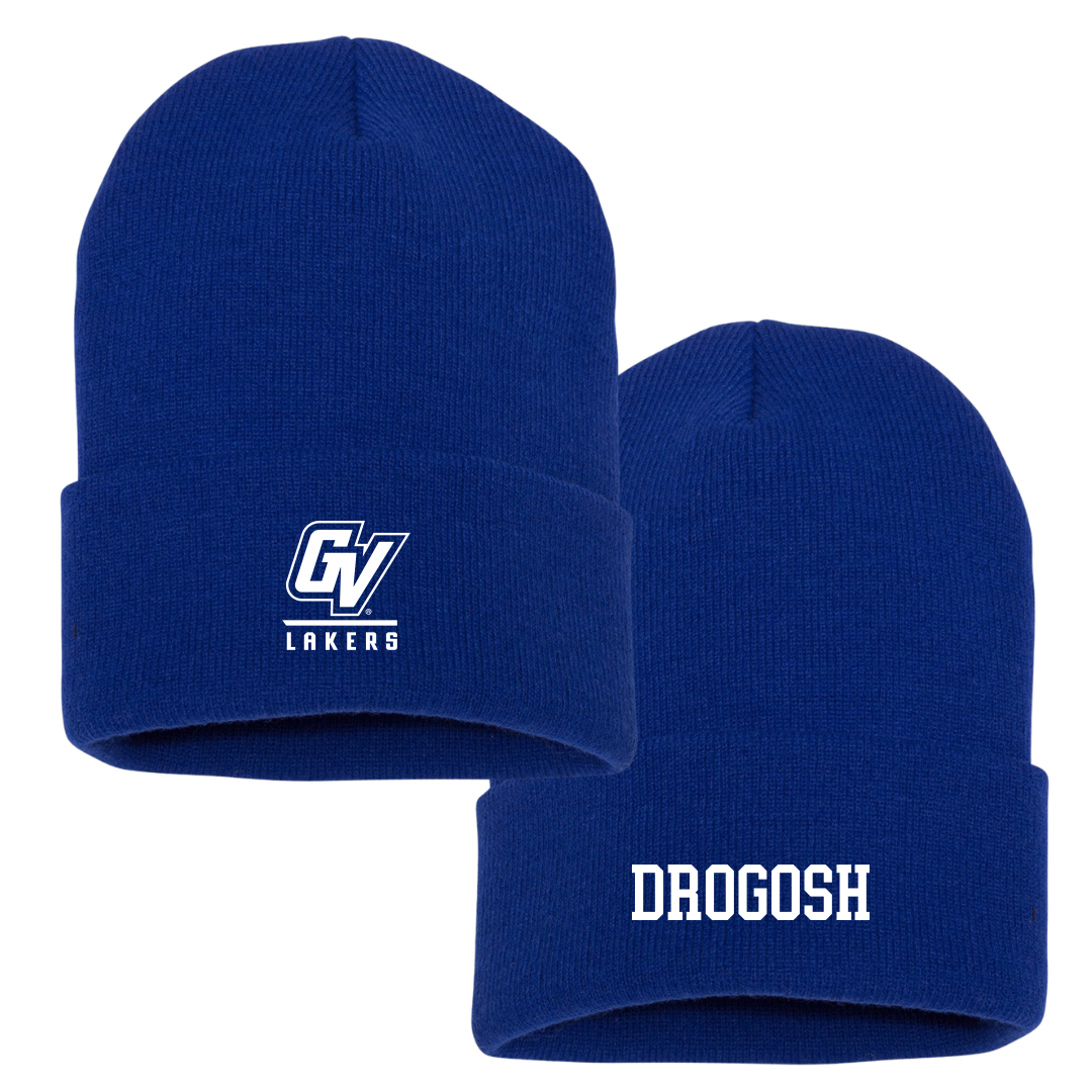 Grand Valley State University Football Blue Beanie - #12 Brady Drogosh