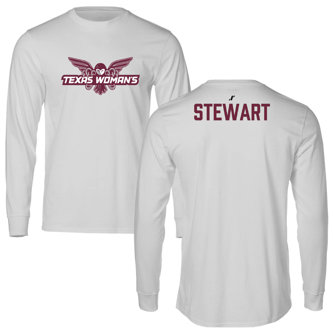 Texas Woman's University Wrestling (W) Light Gray Performance Long Sleeve - Sloan Stewart