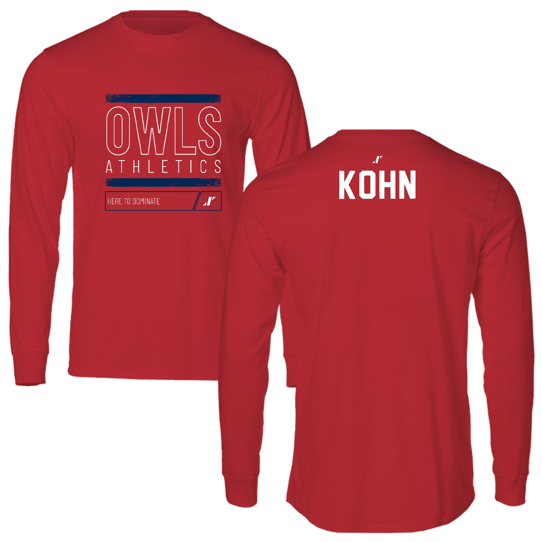 Florida Atlantic University Cheer Red Dominate Performance Long Sleeve - Gianna Kohn