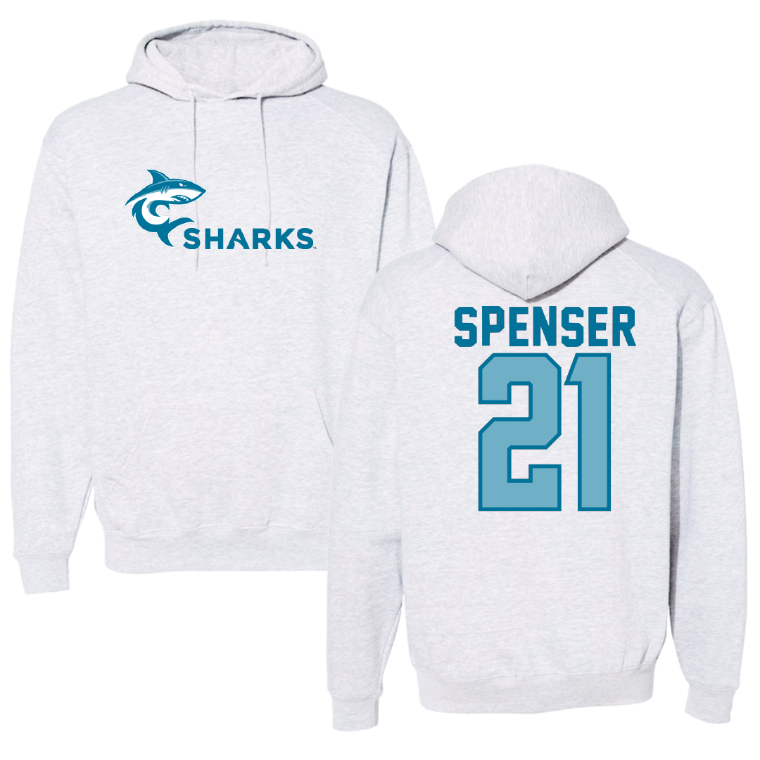 Hawaii Pacific University Baseball Light Gray Hoodie - #21 Keanu Spenser