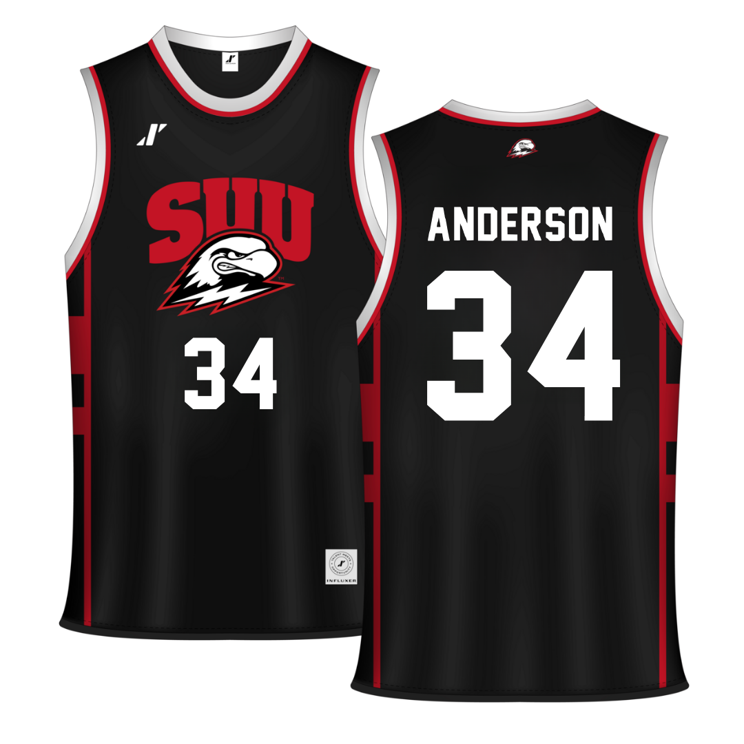 Southern Utah University Black Basketball Jersey - #34 Denver Anderson