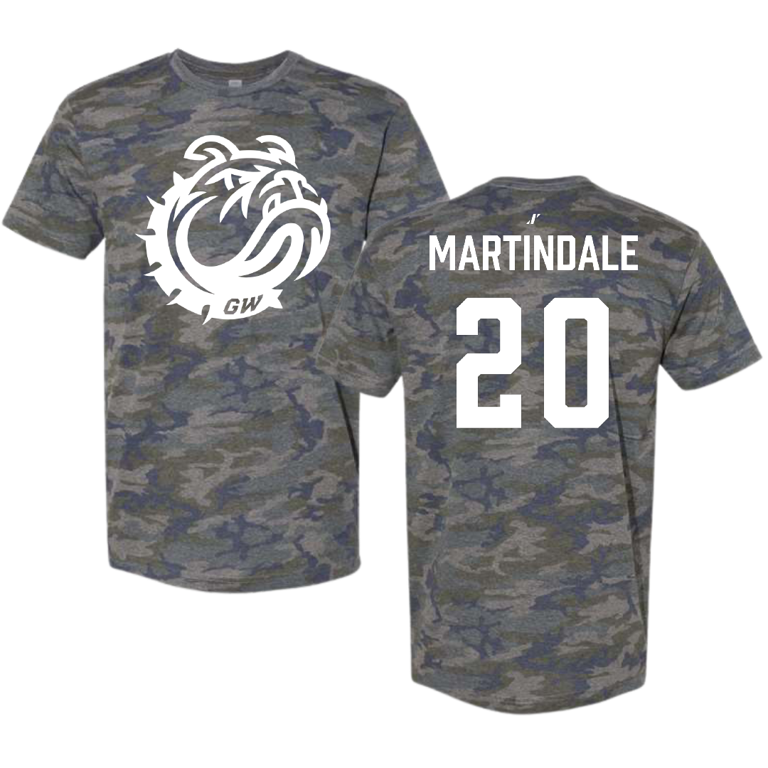 Gardner-Webb University Lacrosse (W) Vintage Camo Tee - #20 Holly Martindale