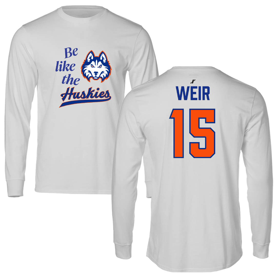 Houston Christian University Football Light Gray Be Like Us Long Sleeve - #15 Jake Weir