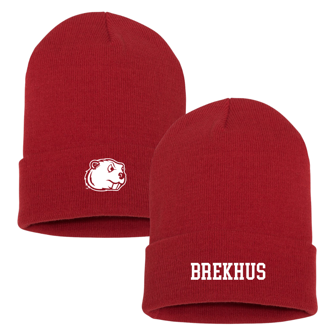Minot State University Wrestling (W) Red Beanie - Raine Brekhus