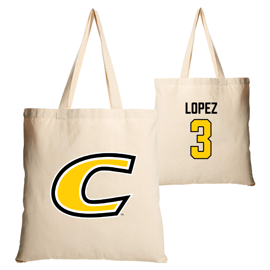 Centre College Baseball Tan Canvas Tote Bag - #3 Aaron Lopez