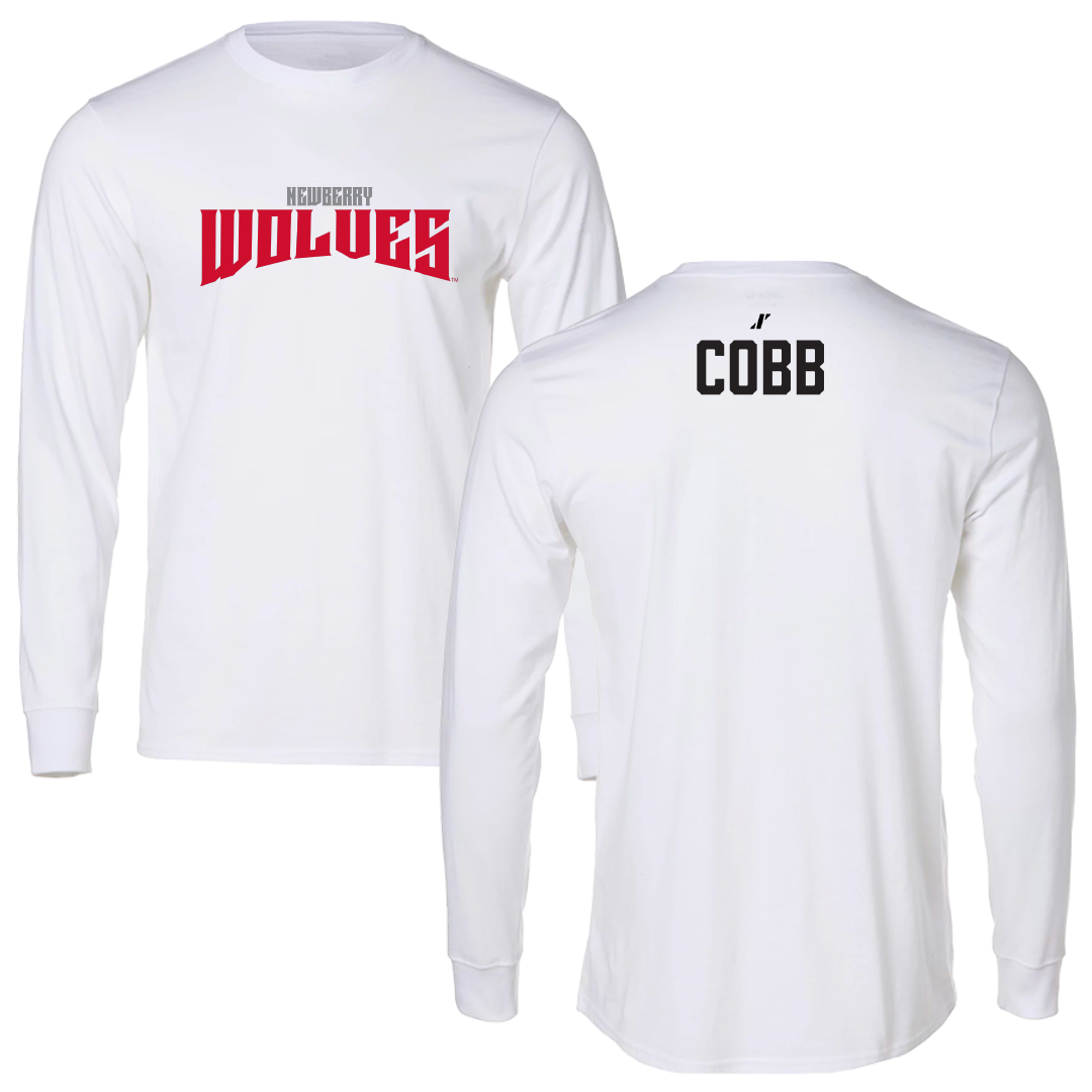 Newberry College TF and XC White Classic Long Sleeve - Jaylen Cobb