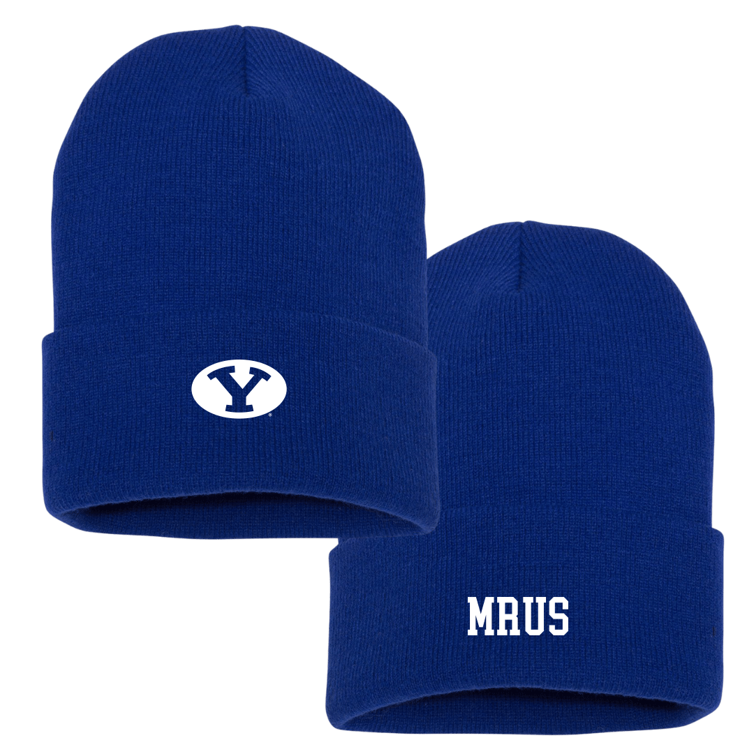 Brigham Young University Basketball (M) Blue Beanie - #2 Tyler Mrus