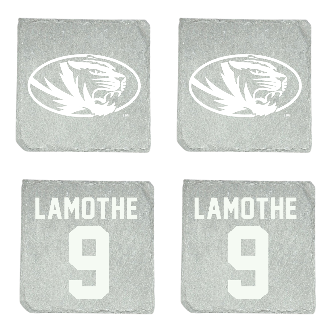 University of Missouri Soccer (W) Stone Coaster (4 Pack)  - #9 Ava Lamothe