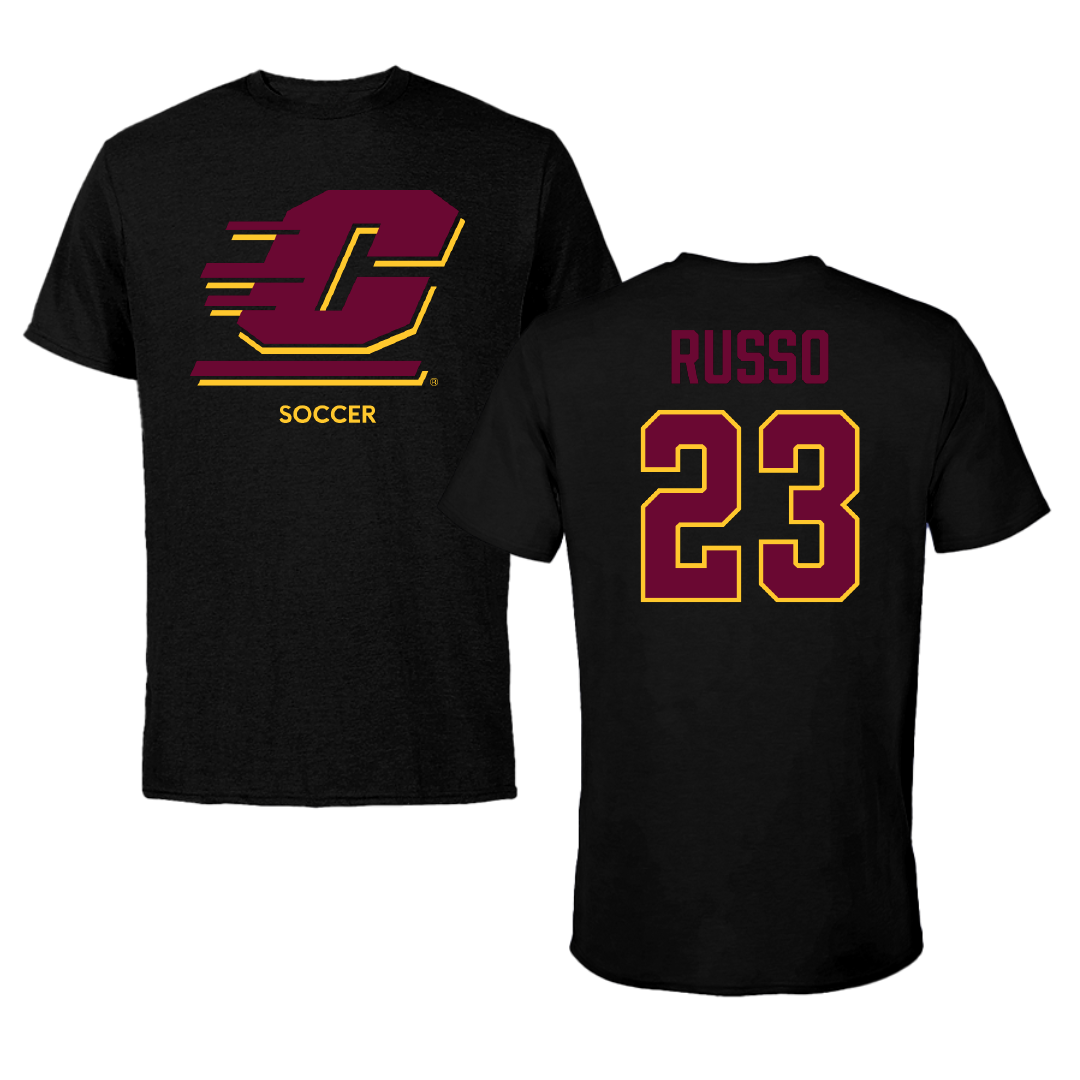 Central Michigan University Soccer (W) Black Performance Tee - #23 Payton Russo
