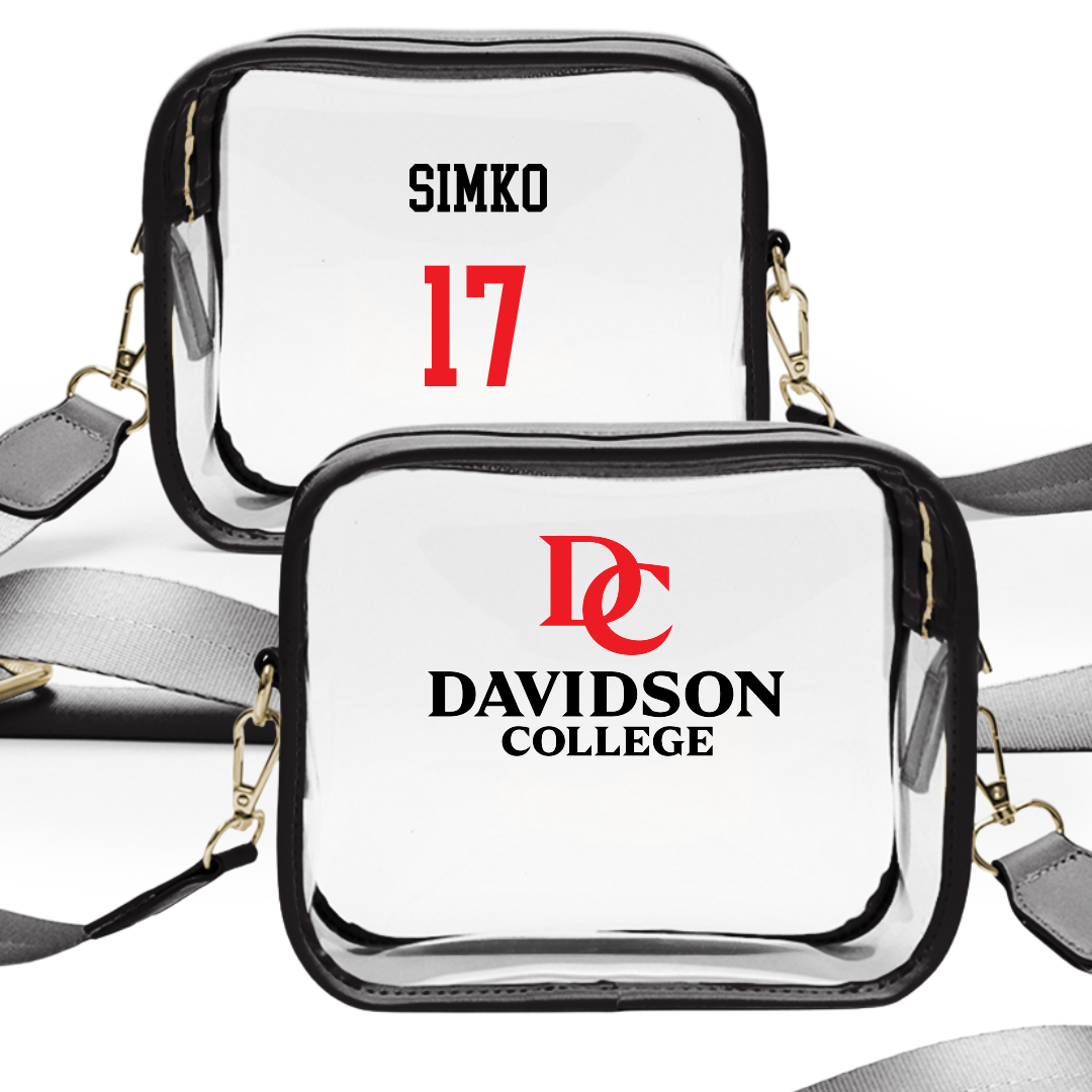 Davidson College Football Black Clear Stadium Bag - #17 Carter Simko
