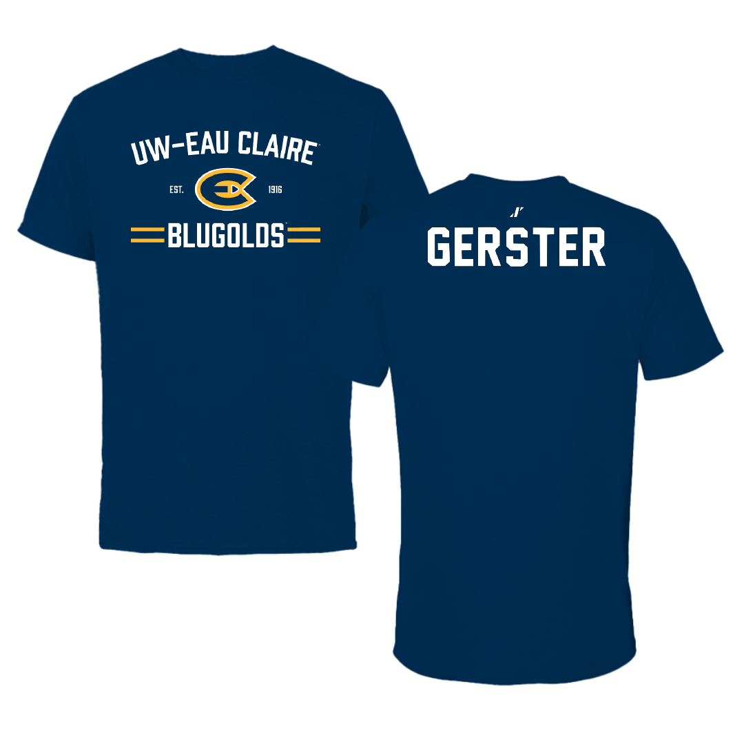 University of Wisconsin-Eau Claire Gymnastics Navy General Performance Tee - Grace Gerster