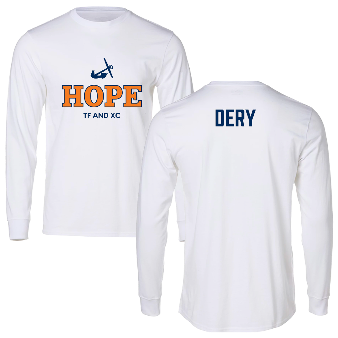Hope College TF and XC White Long Sleeve - Nathan Dery