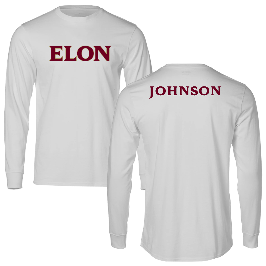 Elon University TF and XC Light Gray Performance Long Sleeve - Ian Johnson