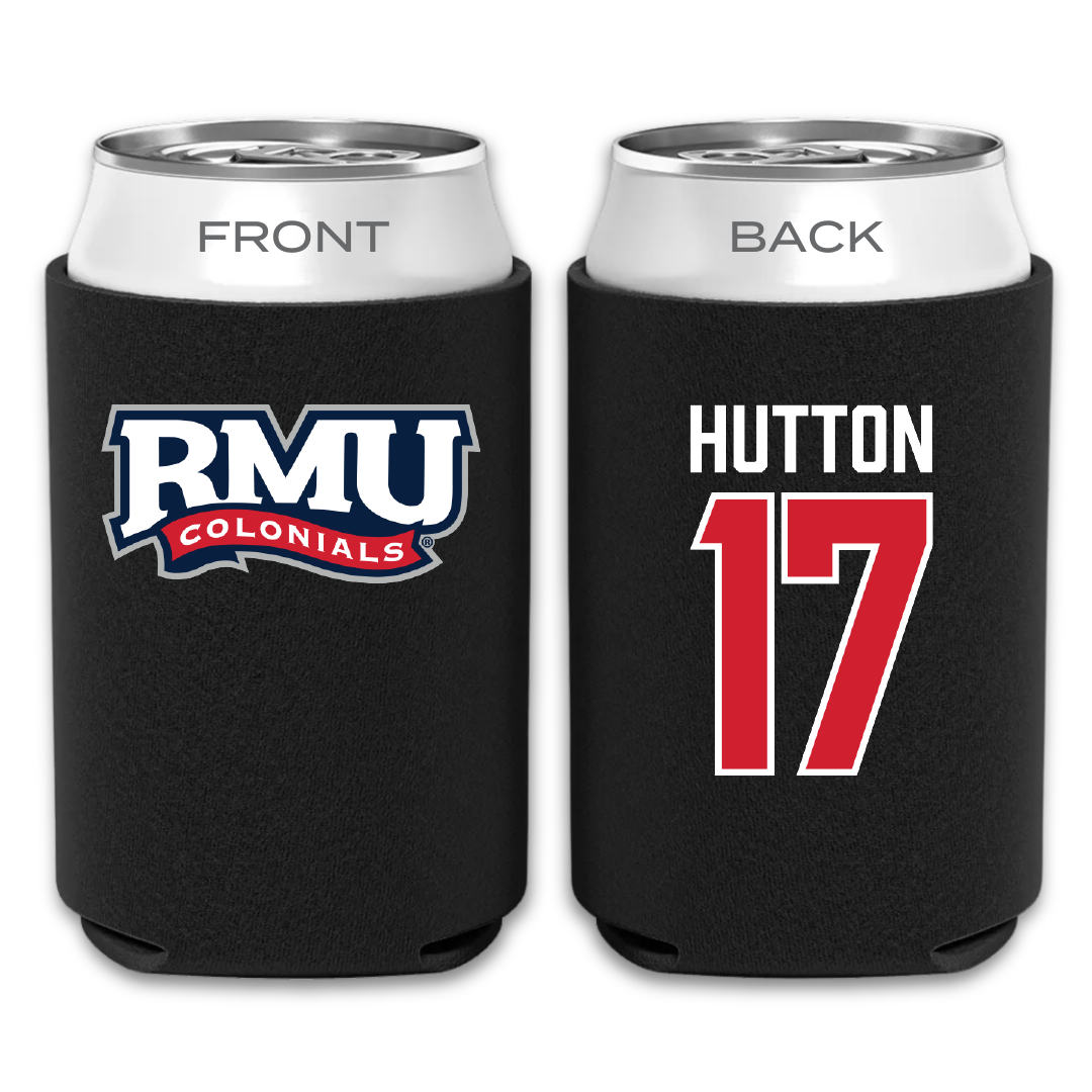 Robert Morris University Ice Hockey Black Can Cooler - #17 Matt Hutton