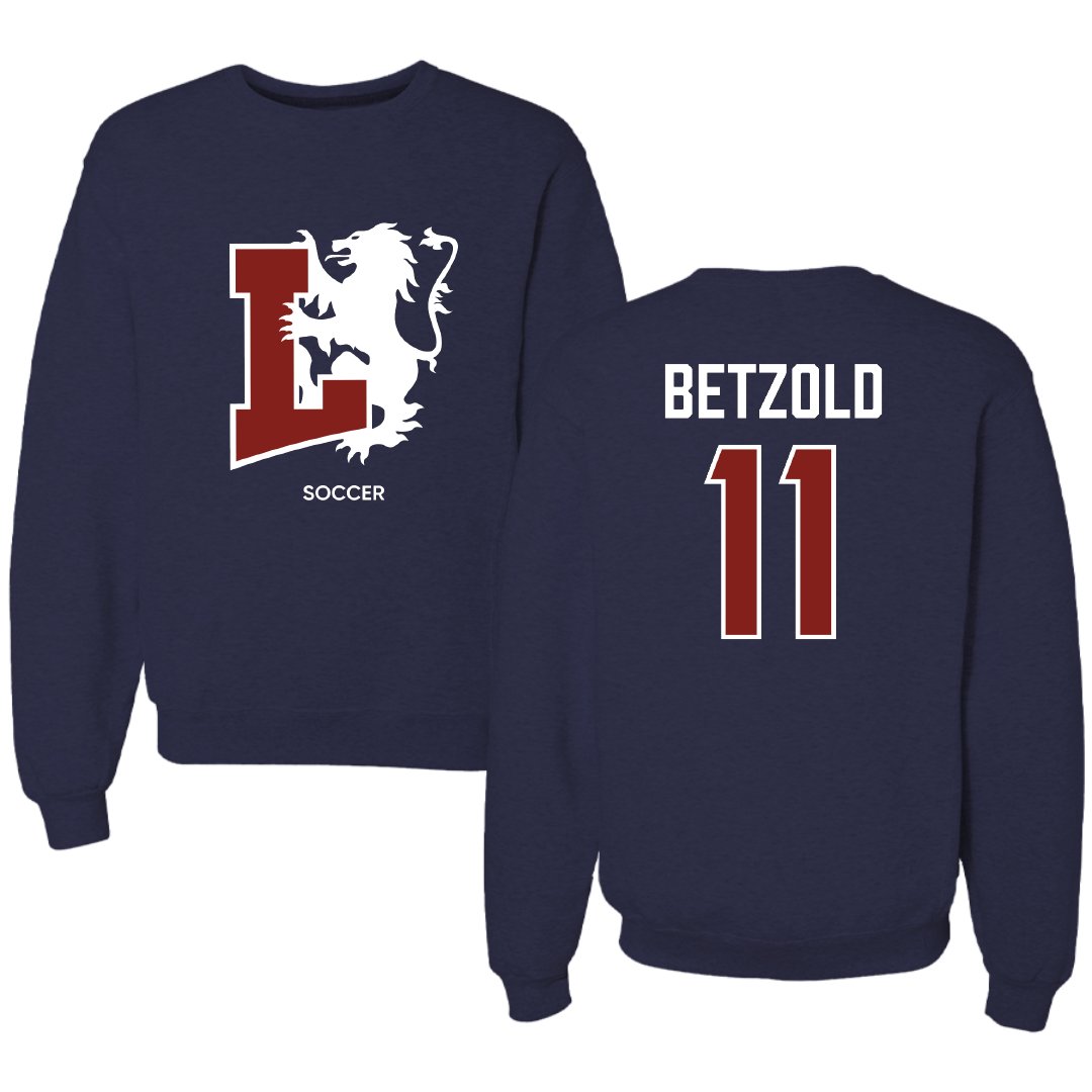 Lyon College Soccer (W) Navy Crewneck - #11 Emily Betzold