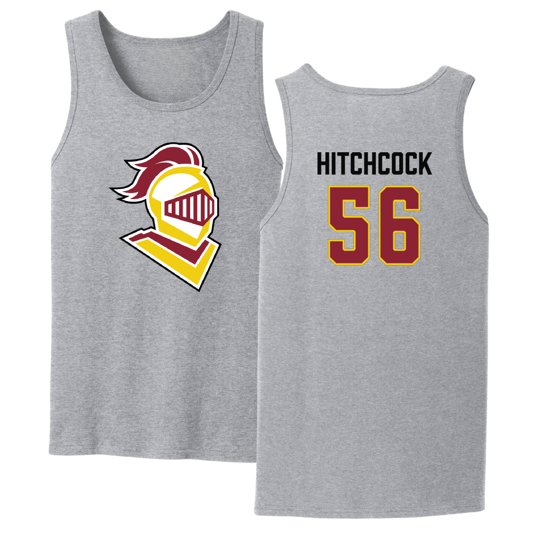 Calvin University Football Sport Gray Tank Top - #56 Josh Hitchcock