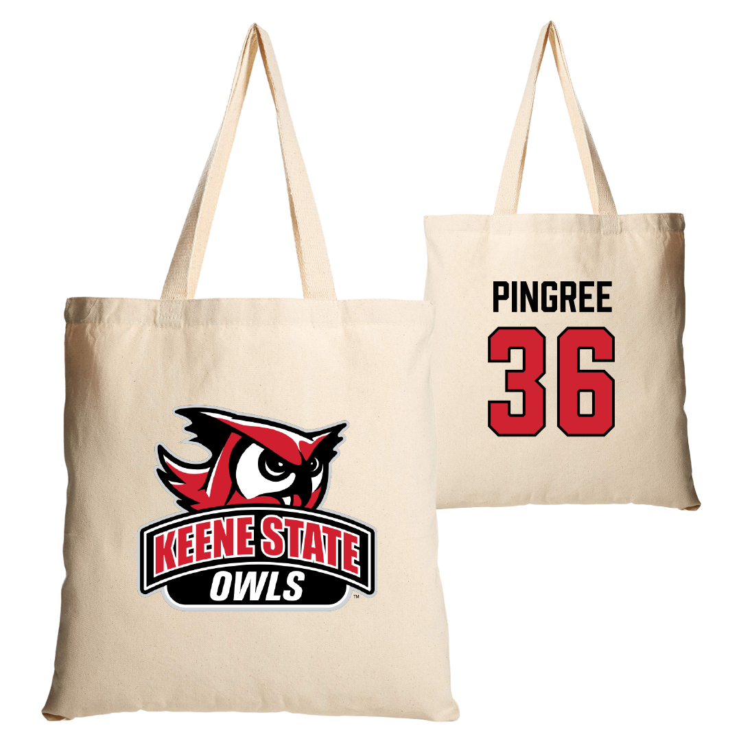 Keene State College Baseball Tan Canvas Tote Bag - #36 Mason Pingree