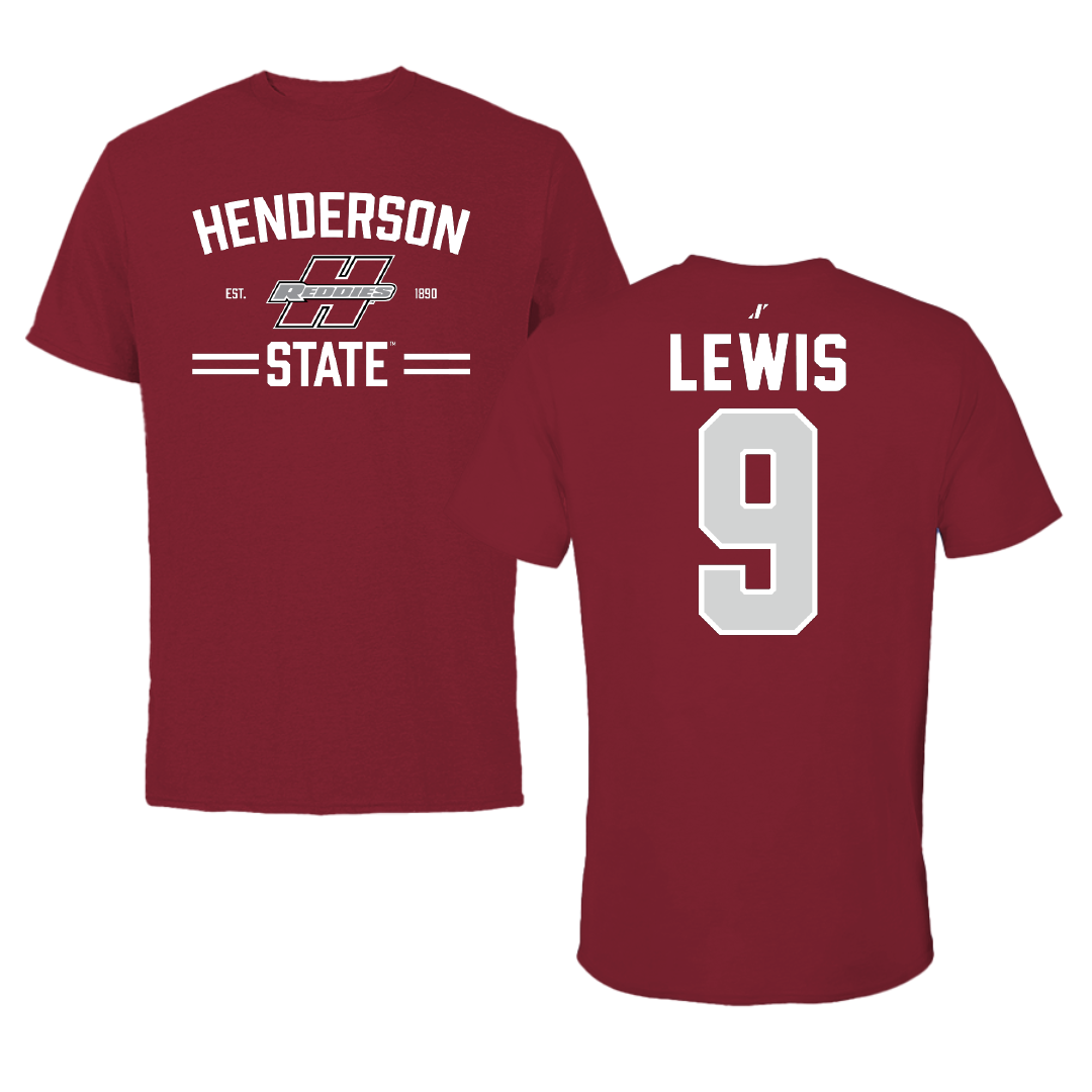 Henderson State University Football Cardinal General Tee - #9 Fred Lewis