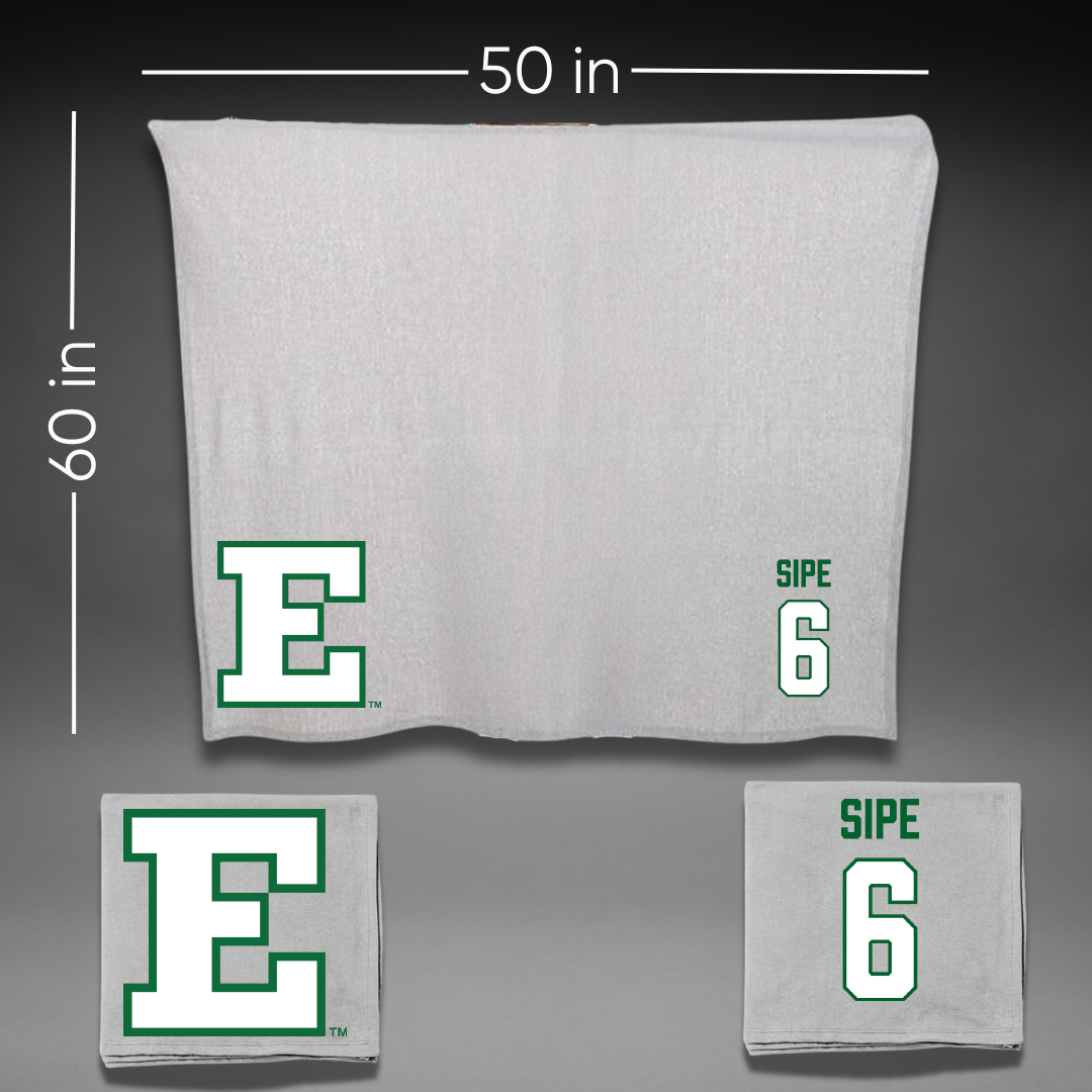 Eastern Michigan University Volleyball Gray Blanket - #6 Madelyn Sipe