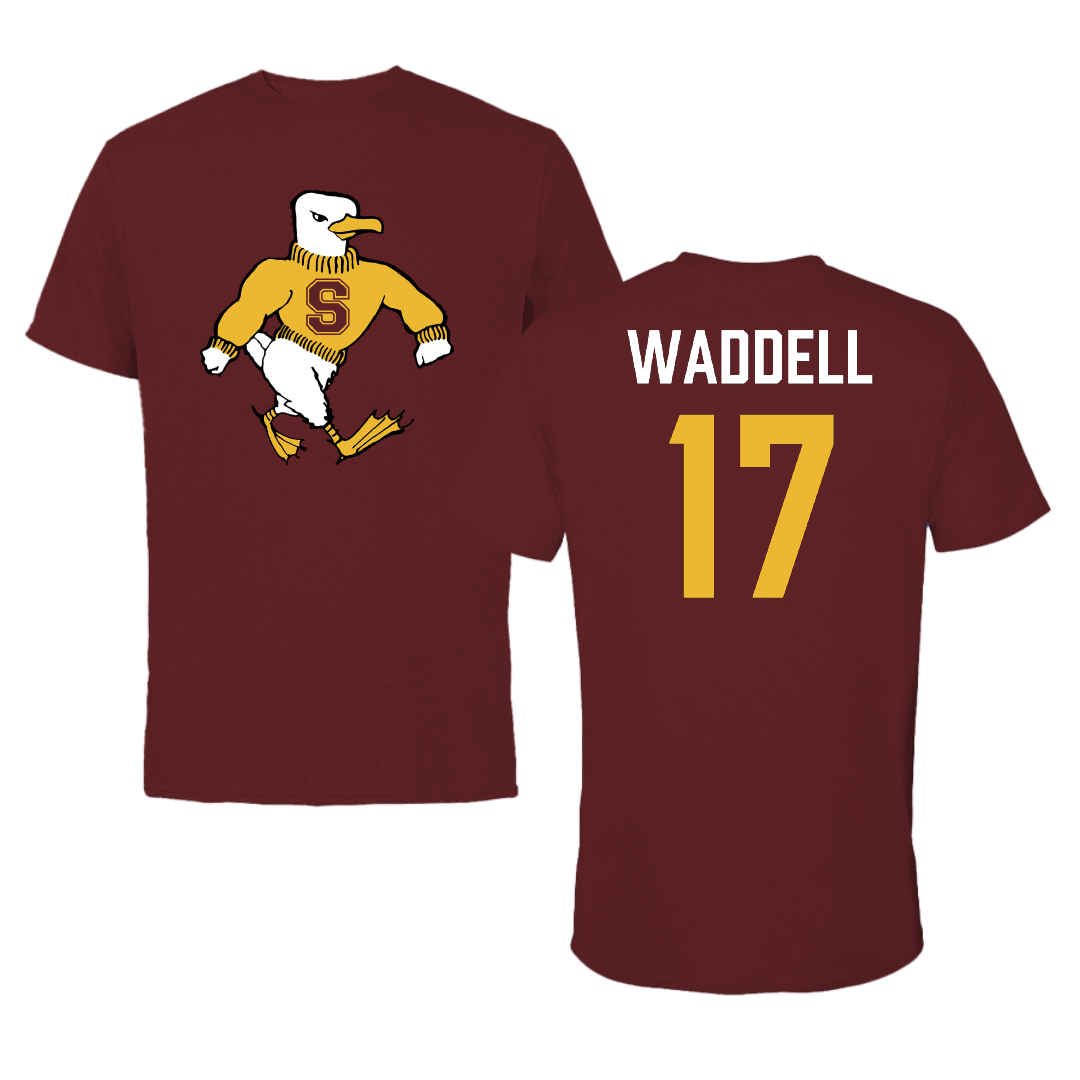 Salisbury University Softball Maroon Sea Gull Performance Tee - #17 Vita Waddell