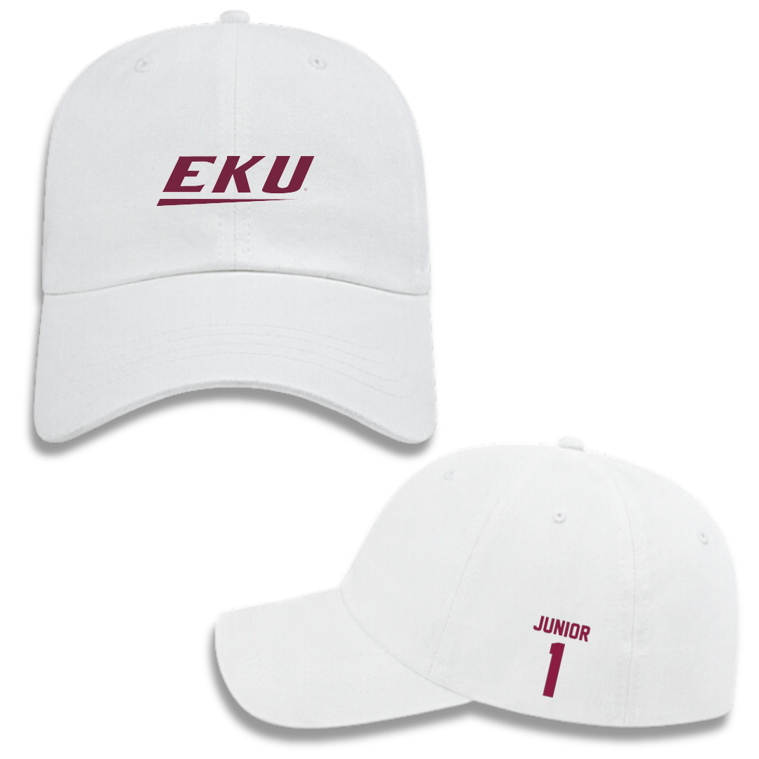 Eastern Kentucky University Football White Hat - #1 Cam Junior