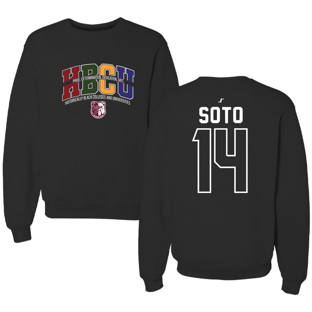 Alabama A&M University Baseball Black HBCU Crewneck - #14 Christian Soto