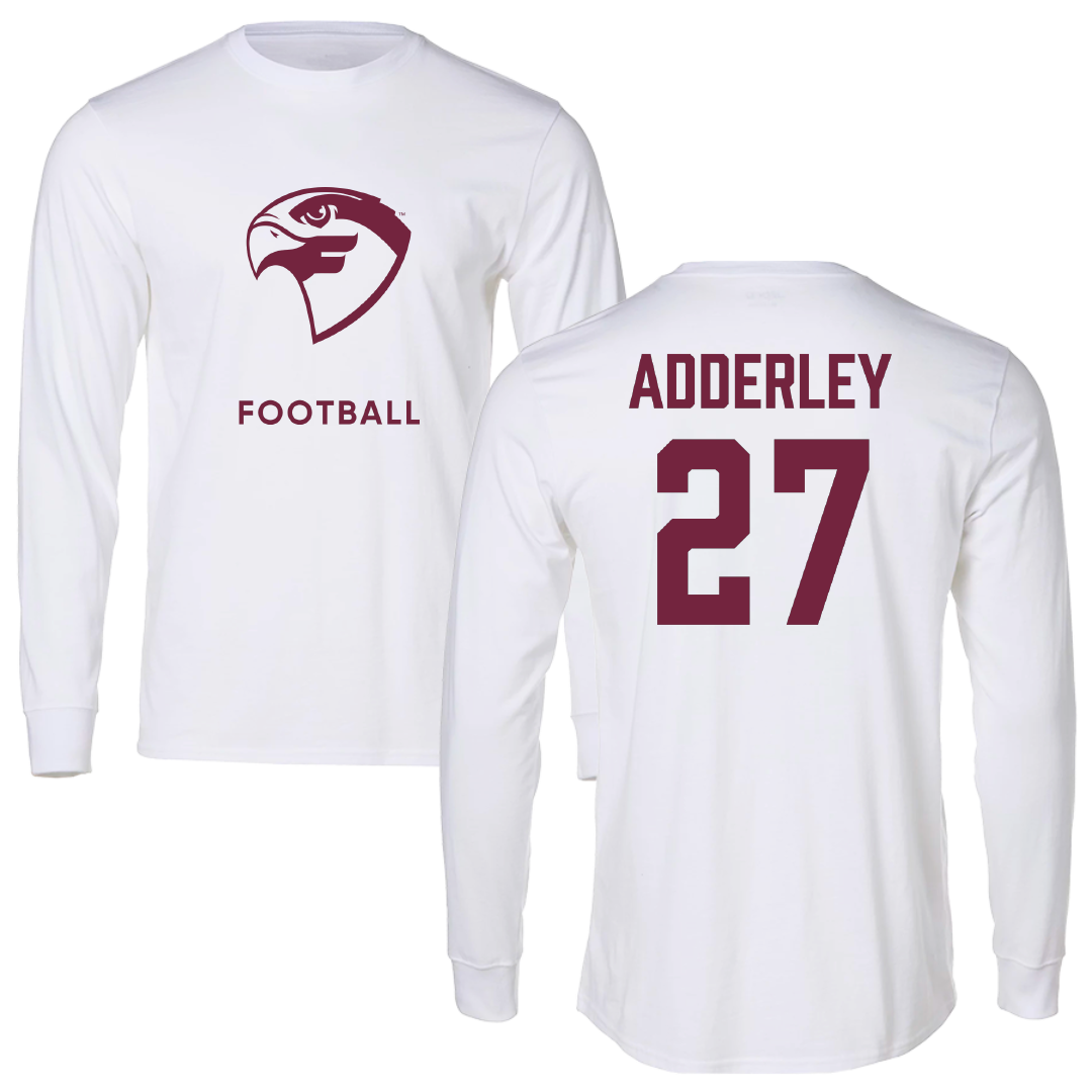 Fairmont State University Football White Long Sleeve - #27 Spencer Adderley