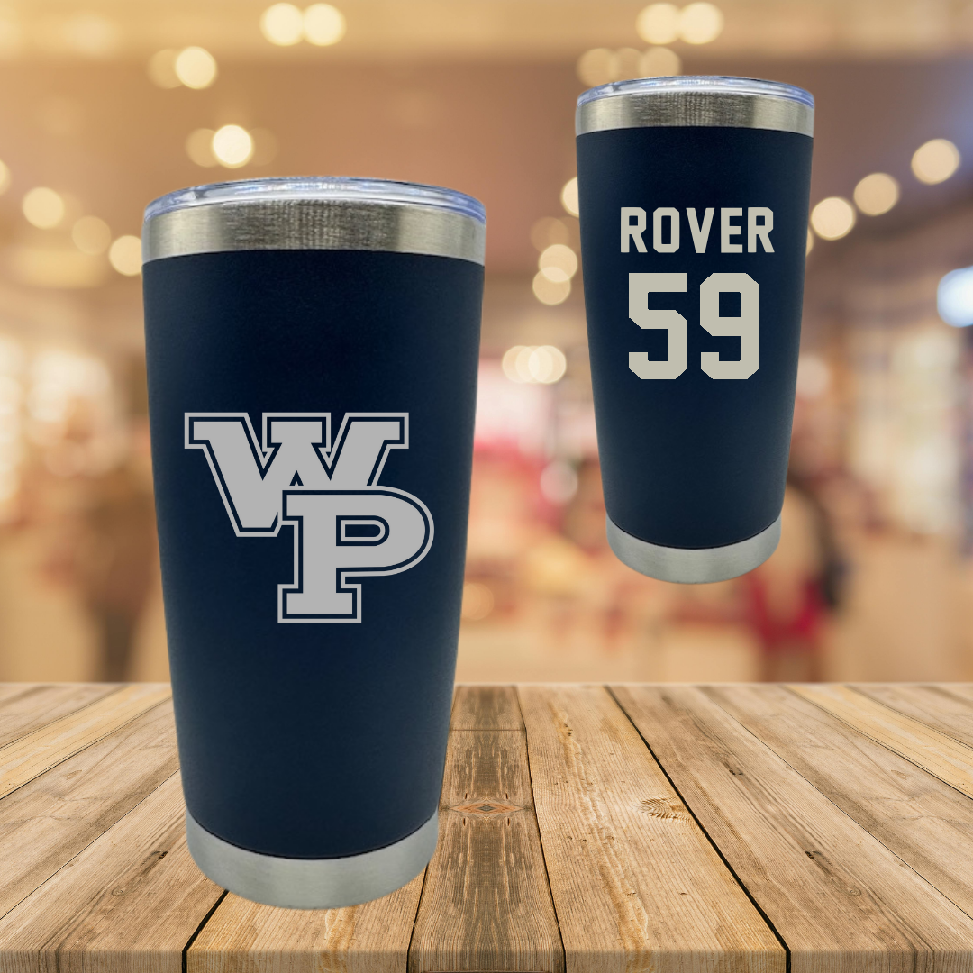 William Penn University Football Navy Stainless Steel Tumbler - #59 Julian Rover