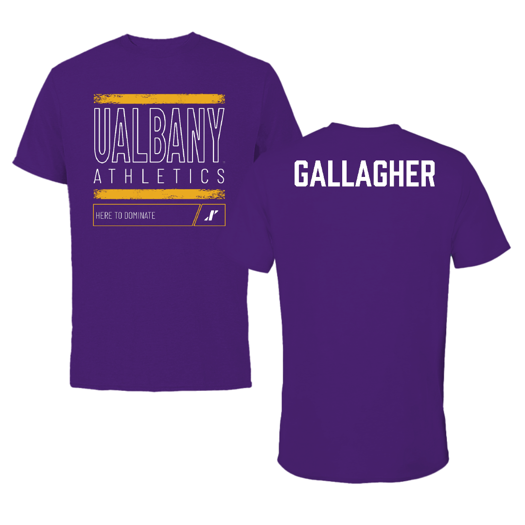 University at Albany TF and XC Purple Dominate Tee - Jack Gallagher