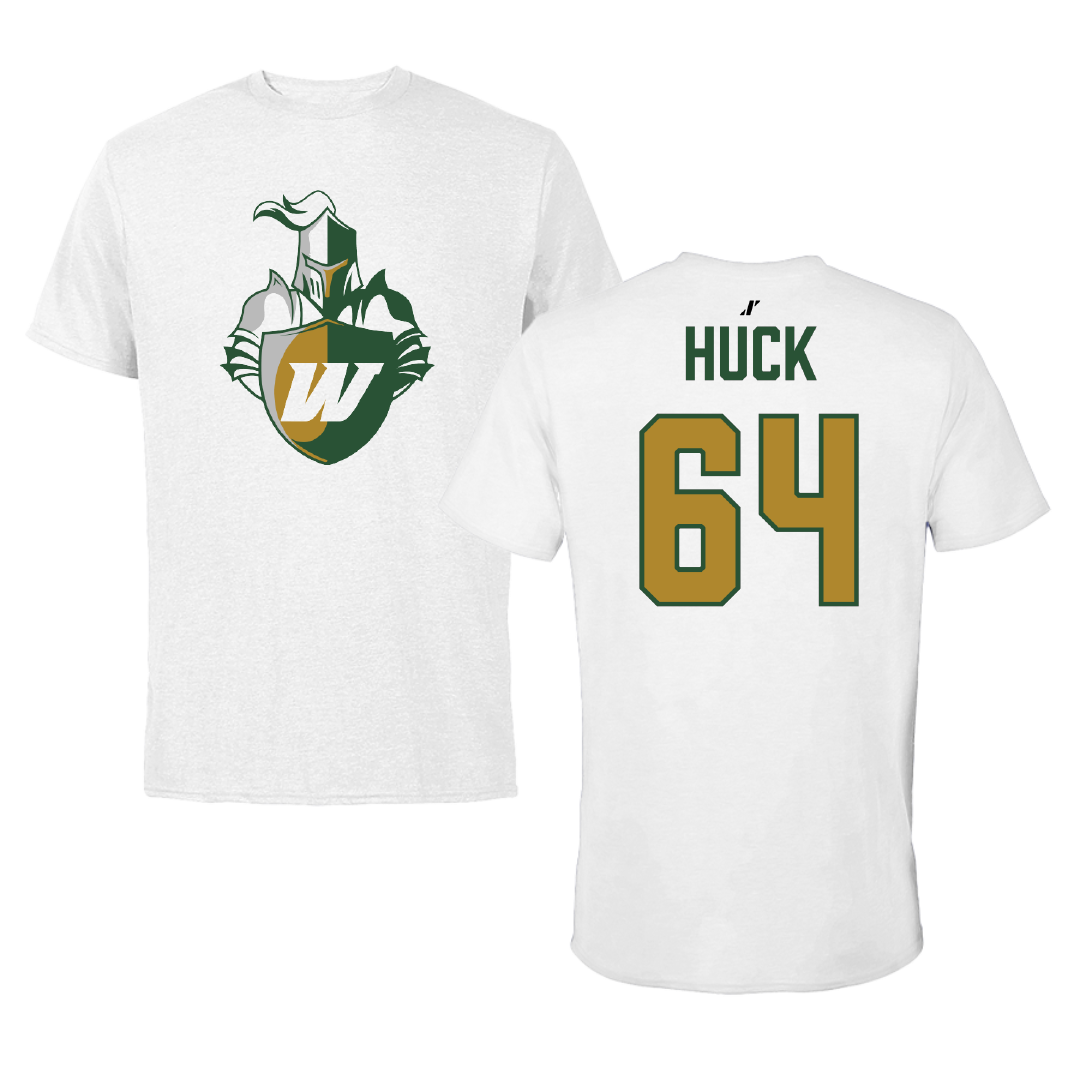 Webber International University Football White Tee - #64 James Huck