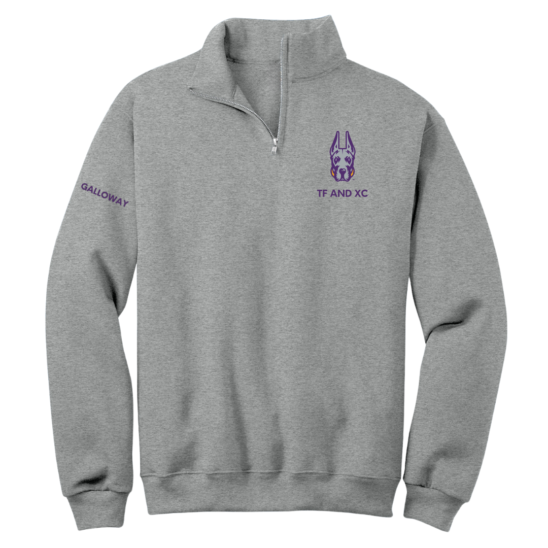 University at Albany TF and XC Sport Gray Quarter-Zip - Toni Galloway